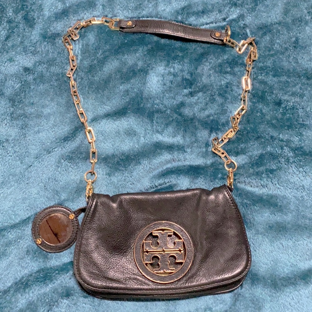 Tory Burch black real leather excellent condition